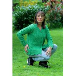 Aran Crafts - Cardigan bouton et dentelle