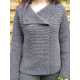 Fisherman - 2 buttons cardigan, horizontal ribbed