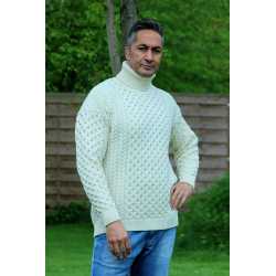 Roll neck sweater 100% merino wool