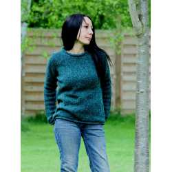 Roll neck sweater, 100% Donegal virgin wool